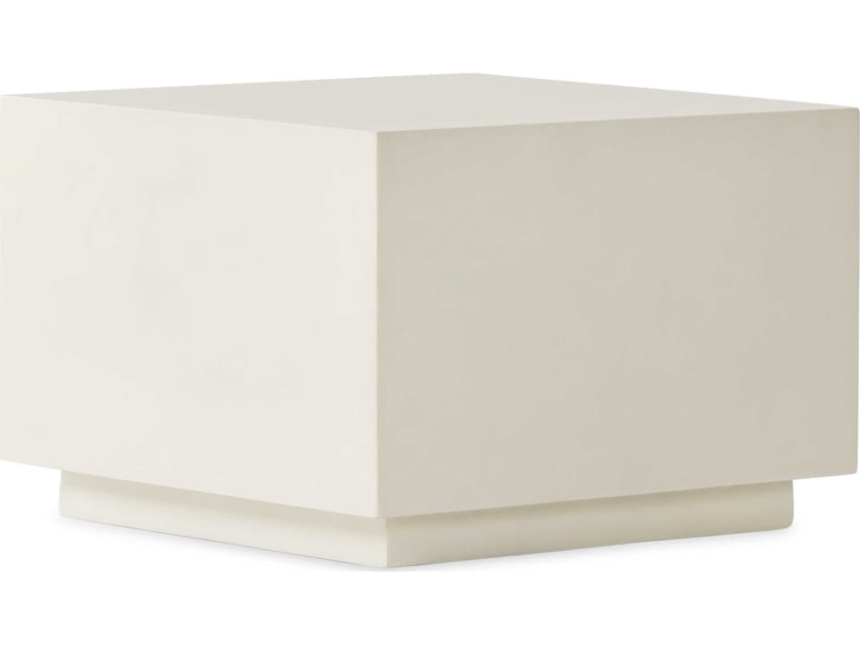 Bina White Concrete Square Coffee Table