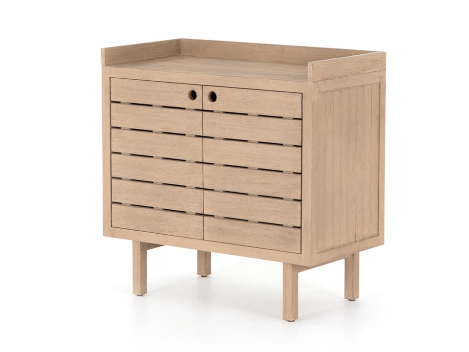 Globetrotter Outdoor Washed Brown Teak Rectangular Console Table