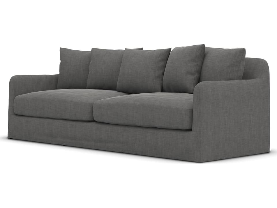 Solano Aluminum Olefin Sofa in Venao Charcoal