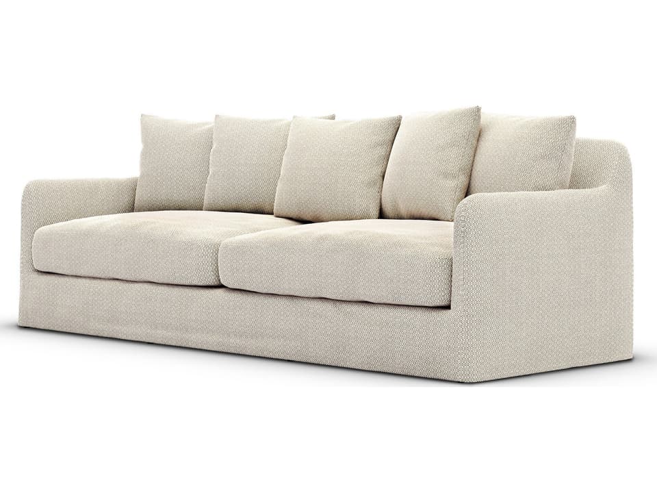 Dade Sofa 90 92-Inch Olefin Sofa in Faye Sand