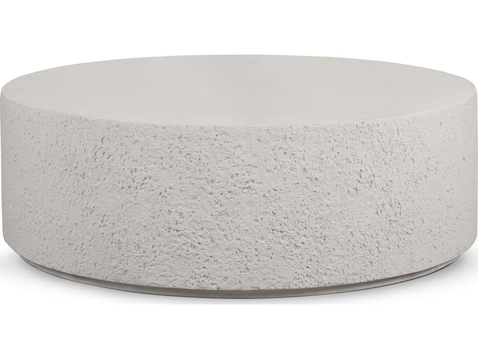 Constantine Round Coffee Table in Blanc White Concrete