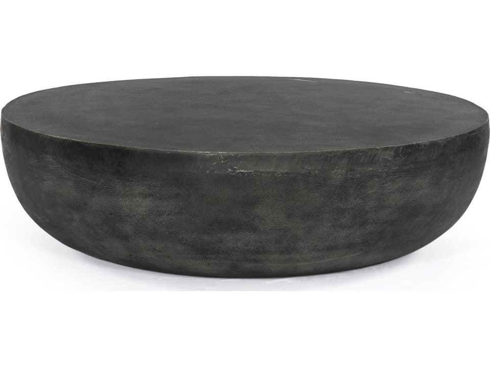 Marlow Basil 48-Inch Round Coffee Table in Aged Grey