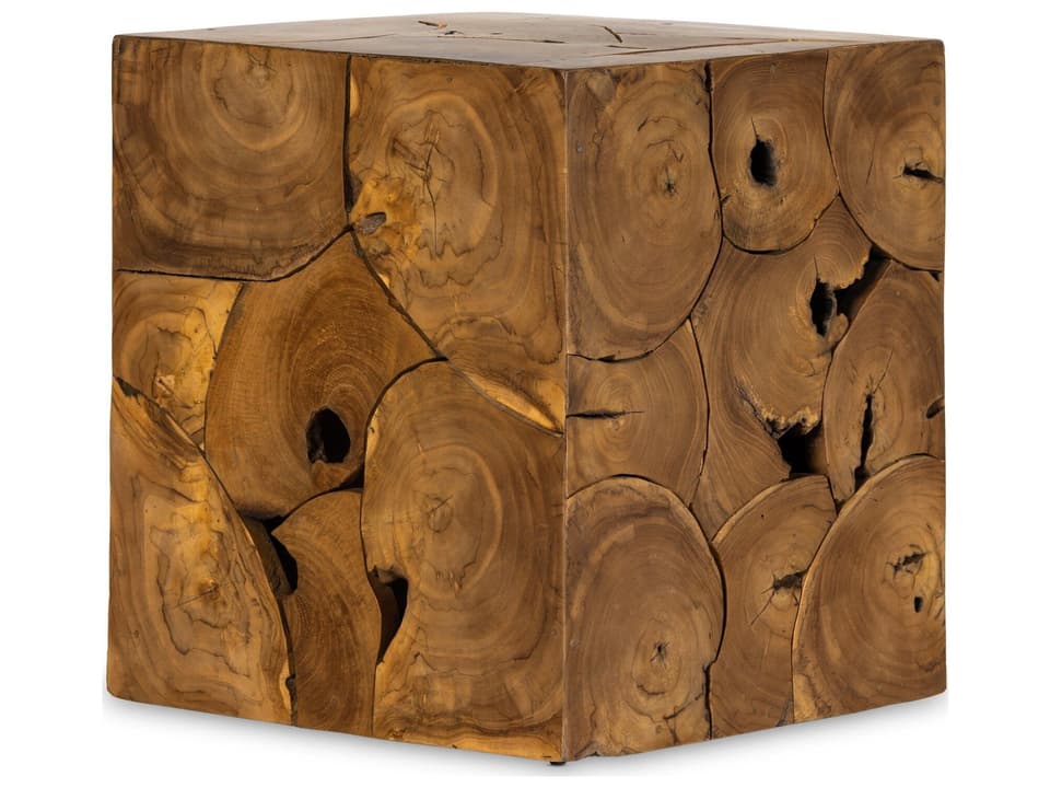 Providence Teak Root Square End Table