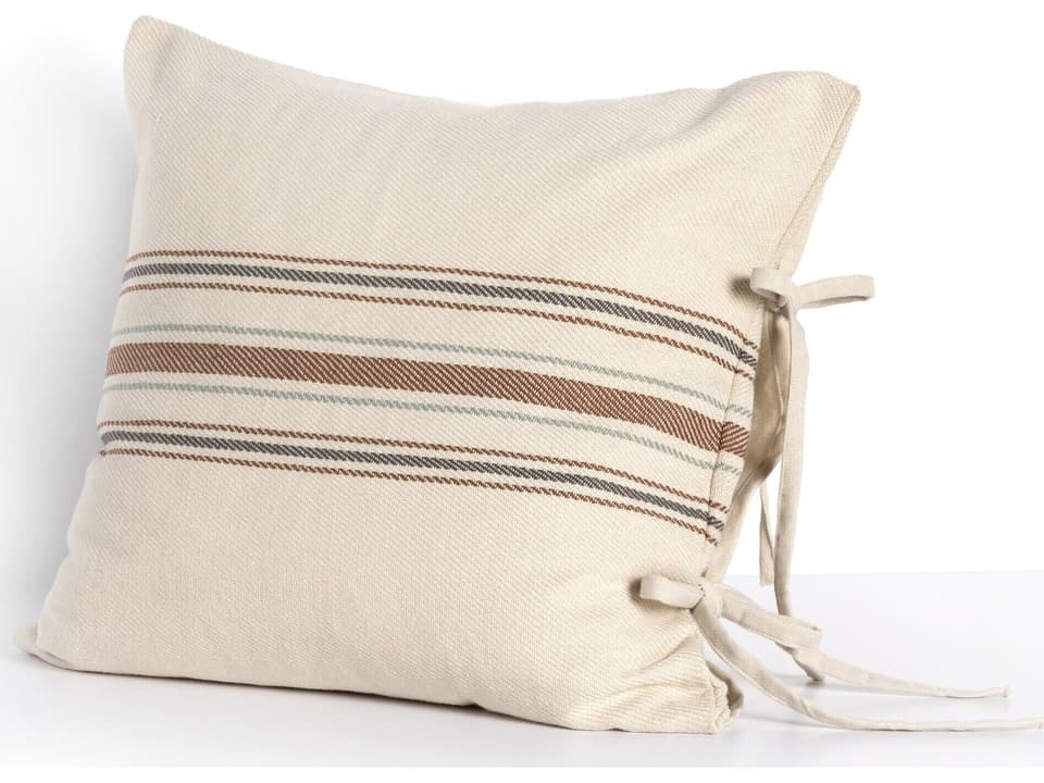 Dashel Center Stripe Pillow Cover Center Gold Stripe 24"x24"