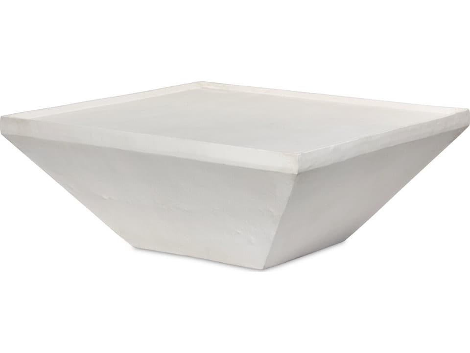Drake Coffee Table Matte White Cast Aluminum