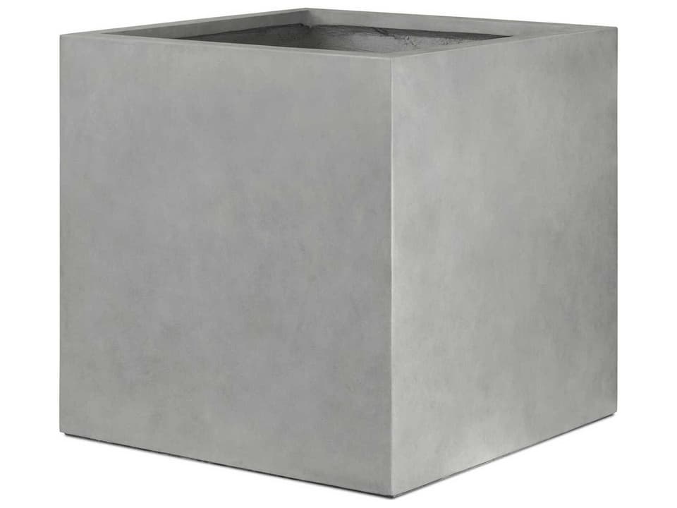 Thayer Kiro 28-Inch Square Concrete Planter in Natural Grey