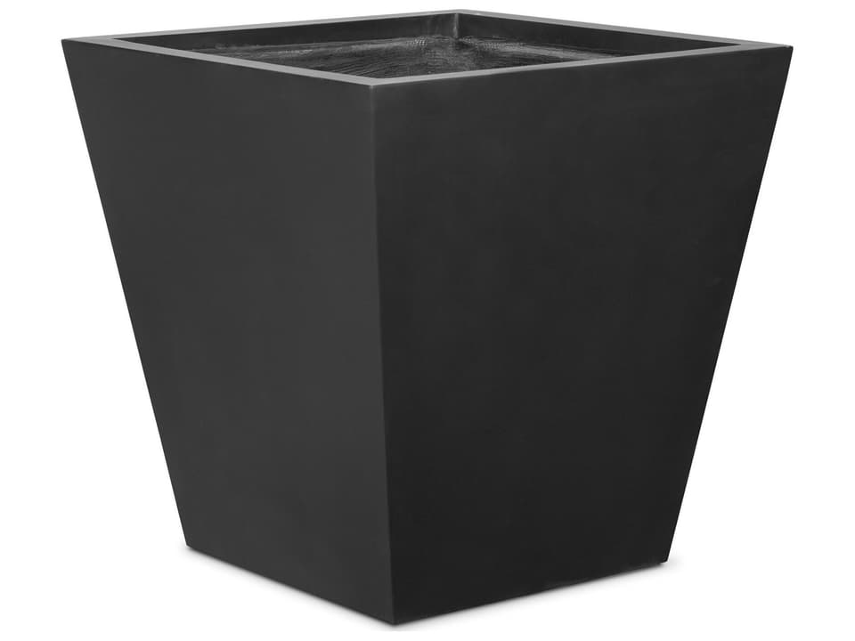Globetrotter Outdoor Koto Black Concrete Planter