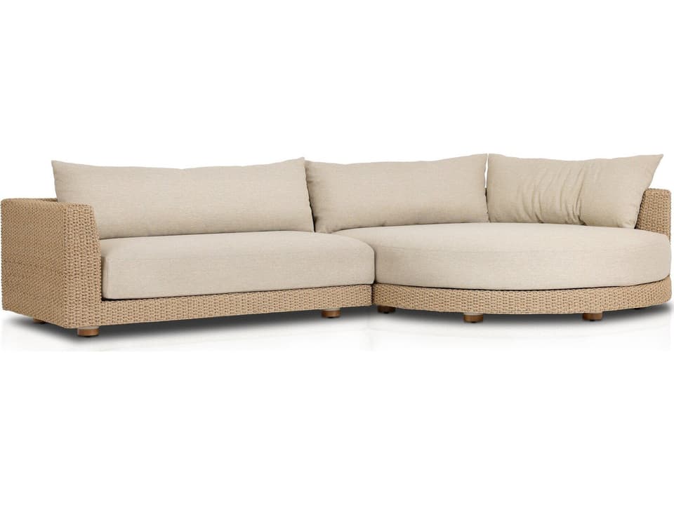 Sylvan 2-Piece Sectional Right Arm Facing Chaise in Faux Hyacinth