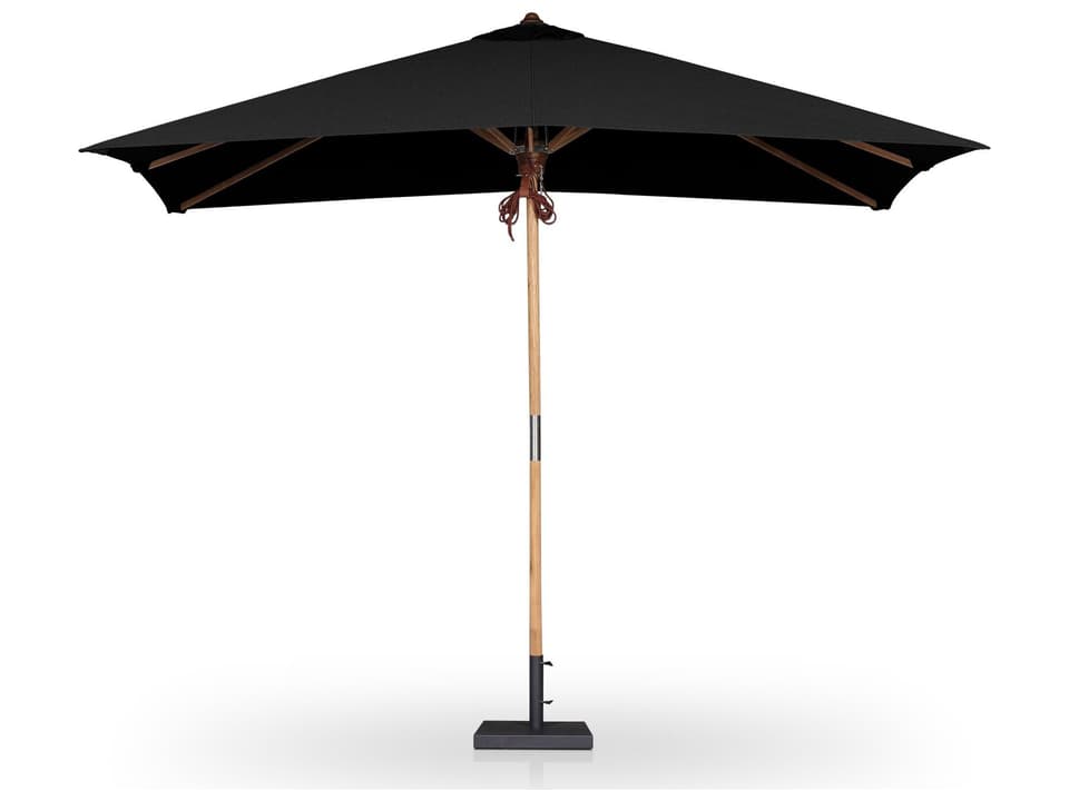 Garwood Baska Arashi Black Fine Sanded Teak Umbrella