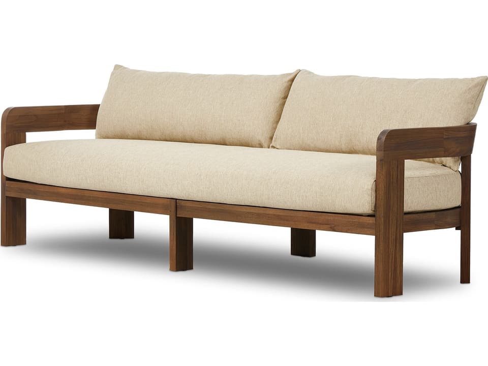 Jackson 96-Inch Teak Outdoor Sofa Ellor Beige