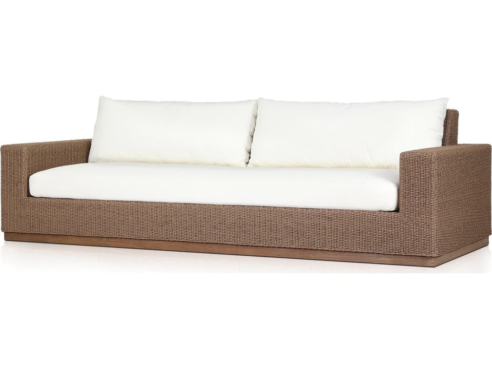Suri 106-Inch Sofa with Faux Hyacinth and Teak in Arashi Salt