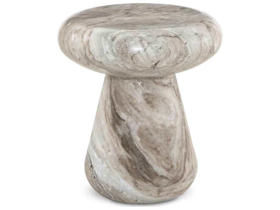 Pablo Round Outdoor End Table Sawar Marble