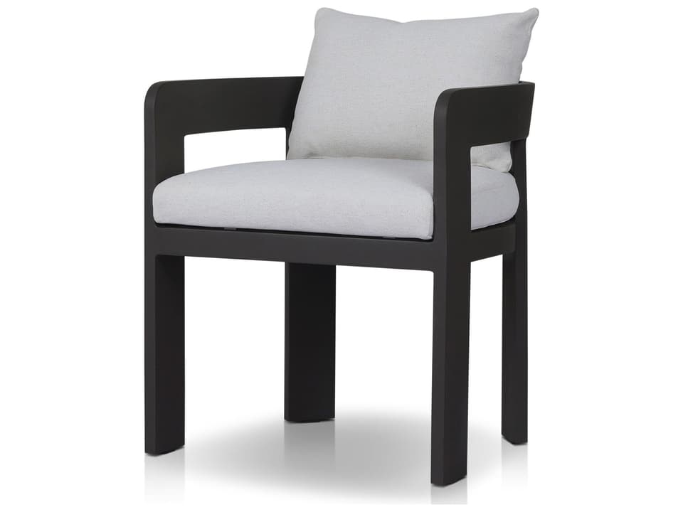Jackson Outdoor Metal Dining Chair with Alessi Linen Upholstery