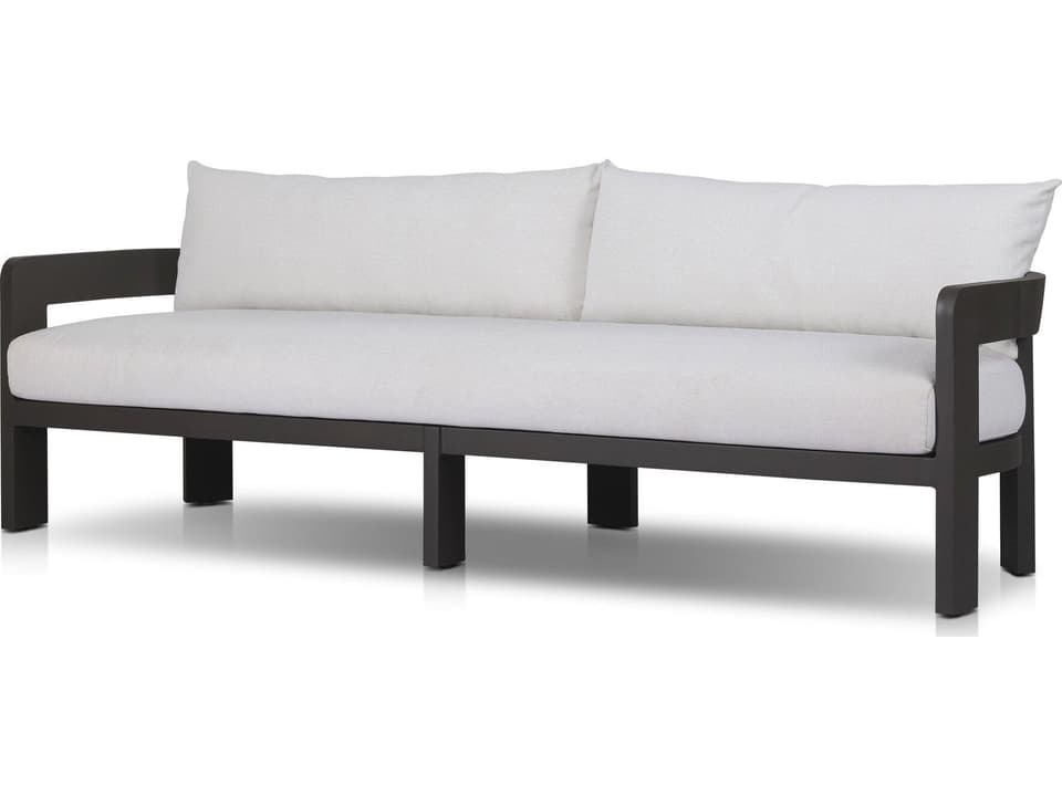 Jackson 96-Inch Aluminum Outdoor Sofa in Alessi Linen