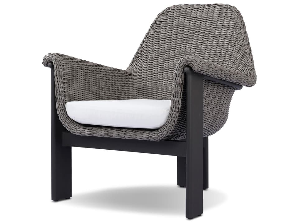 Santoro Aluminum Wicker Lounge Chair in Vintage Taupe