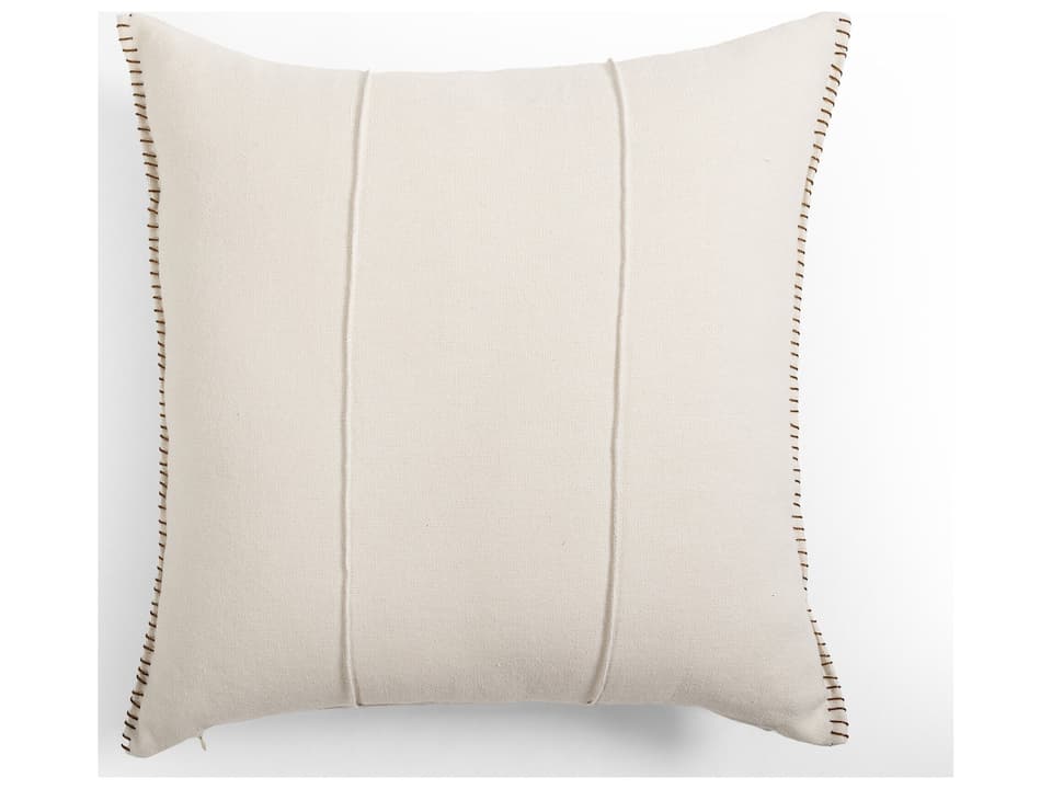 Calvin 20-Inch Hemp Pillow Cover in Bombay Flax