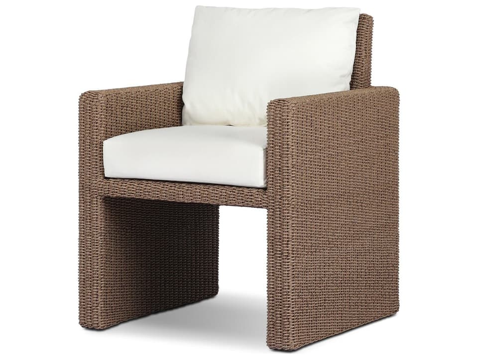 Kima Outdoor Dining Chair Faux Dark Hyacinth with Arashi Salt Cushion