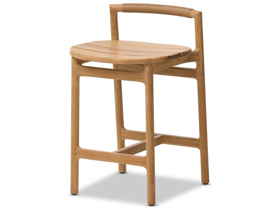Baden Stool Fine Sanded Teak Counter