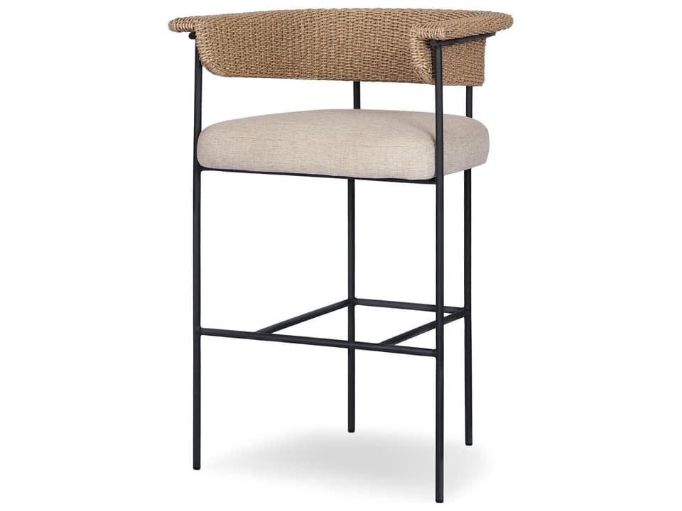 Carrie Outdoor Bar Stool in Ellor Beige