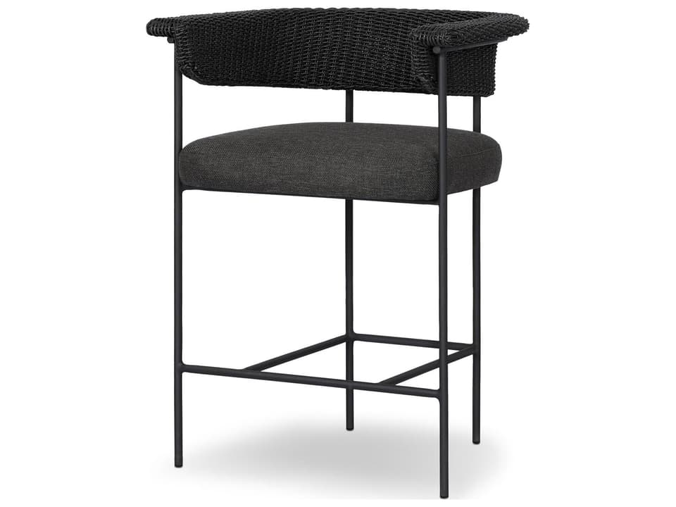 Carrie Stool Faux Black Hyacinth Counter