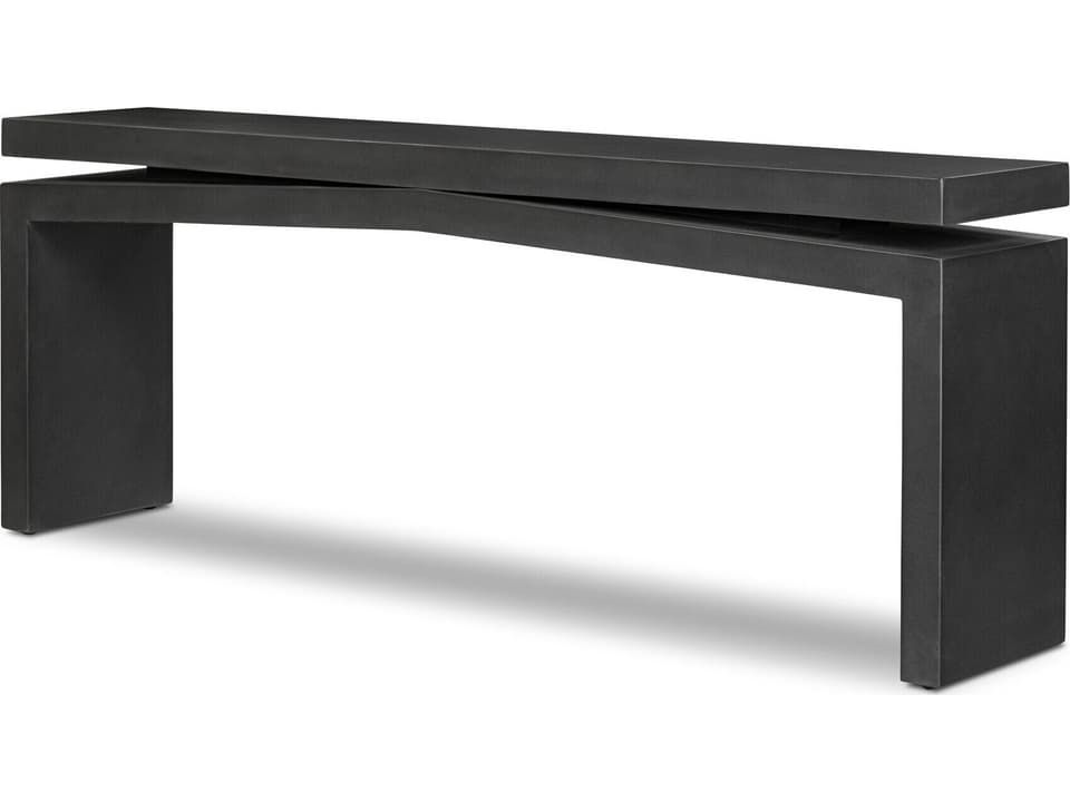 Matthes Console Table in Charcoal Concrete