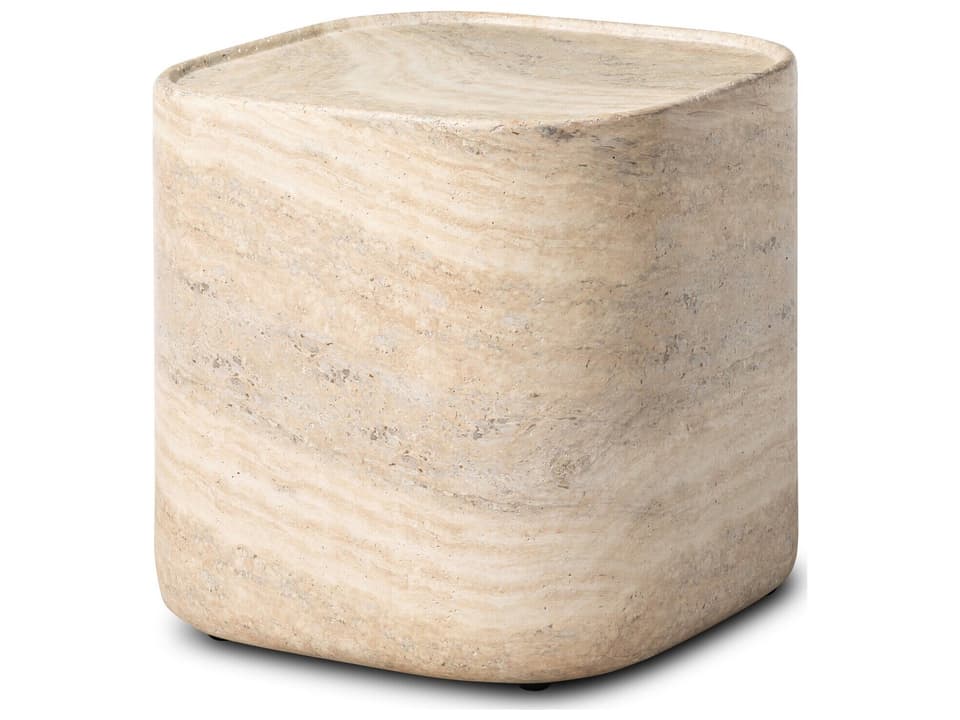 Manor End Table Textured Sandy Grey Concrete