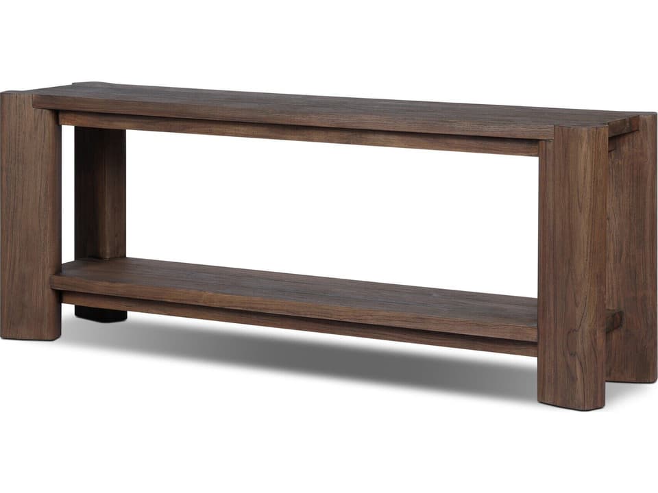 Soho Console Table Reclaimed Teak in Stained Saddle Brown