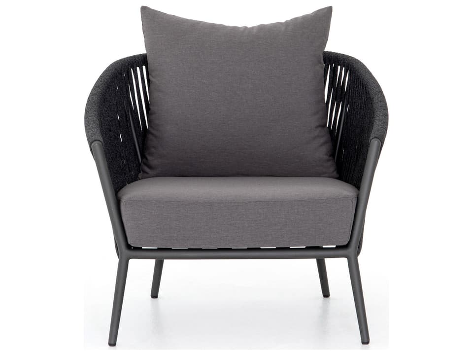 Solano Porto Aluminum Cushion Lounge Chair with Rope Detail