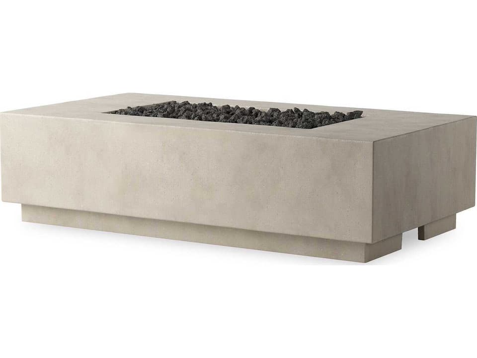 Falco Kenton Natural Concrete Rectangular Fire Pit Table