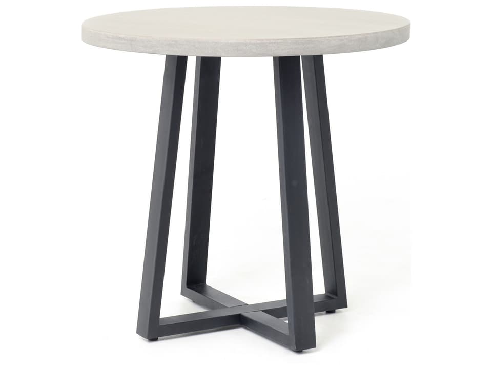 Globetrotter Outdoor Light Grey Resin Round Dining Table