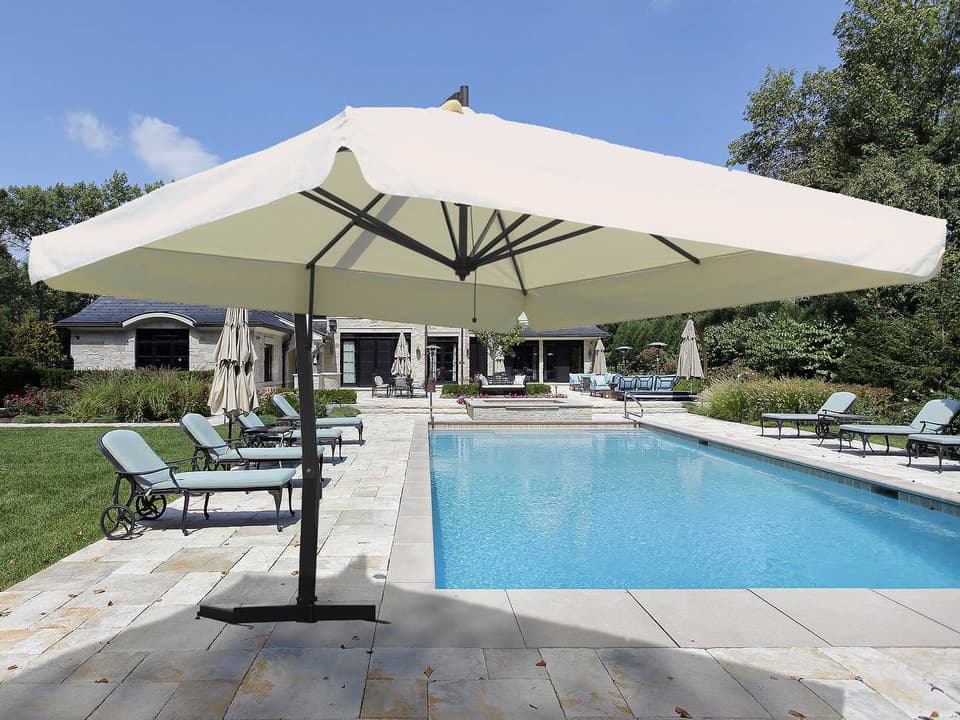 P19 P-Series Cantilever Umbrella 10x13 Rectangular