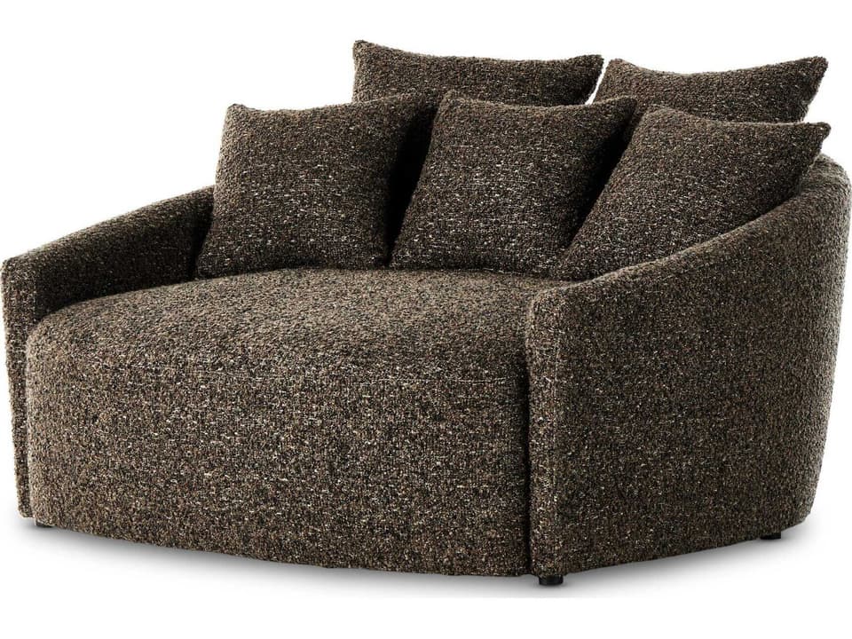 Atelier Chloe Brown Fabric Chair and a Half
