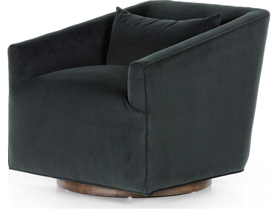York Swivel Chair Atelier Modern Velvet Smoke