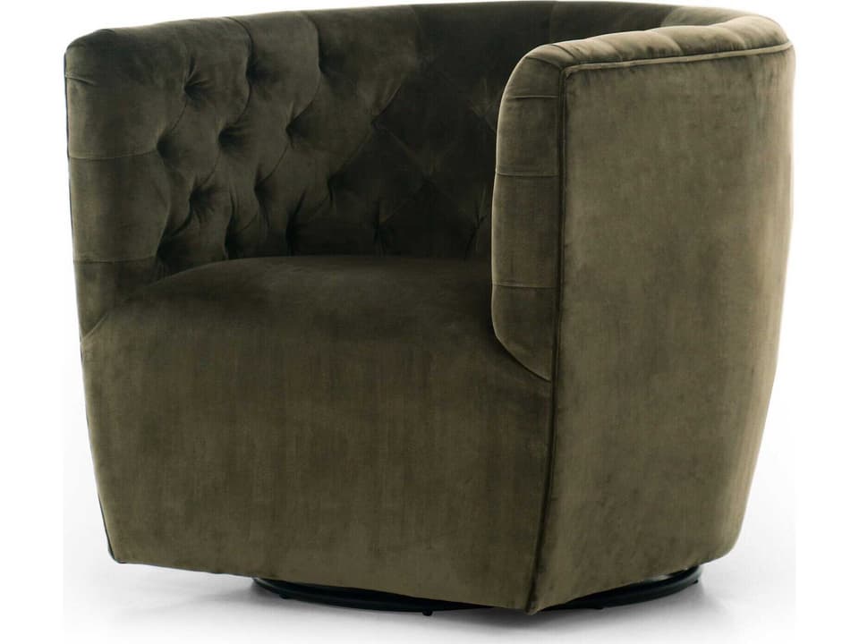 Kensington Hanover Swivel Green Accent Chair