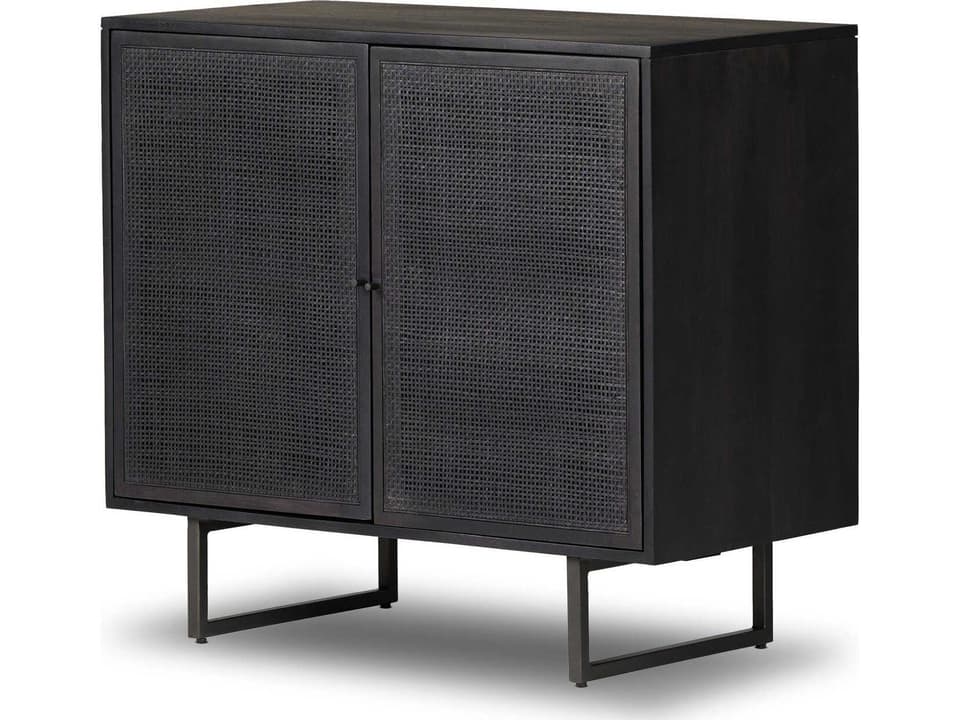 Prescott Carmel Black Wash Mango Wood Small Cabinet