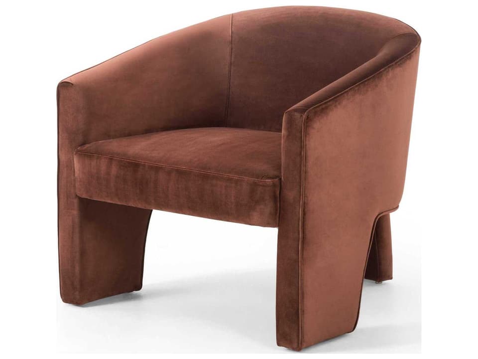 Grayson Fae Orange Fabric Accent Chair