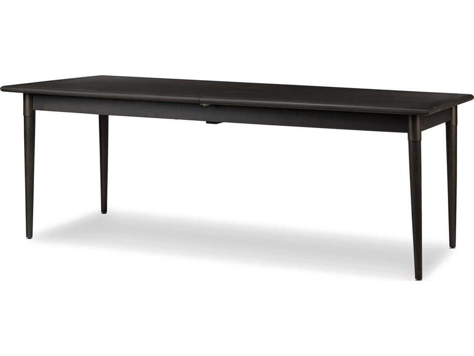 Patten Harper Black Mango Veneer Rectangular Wood Extension Dining Table