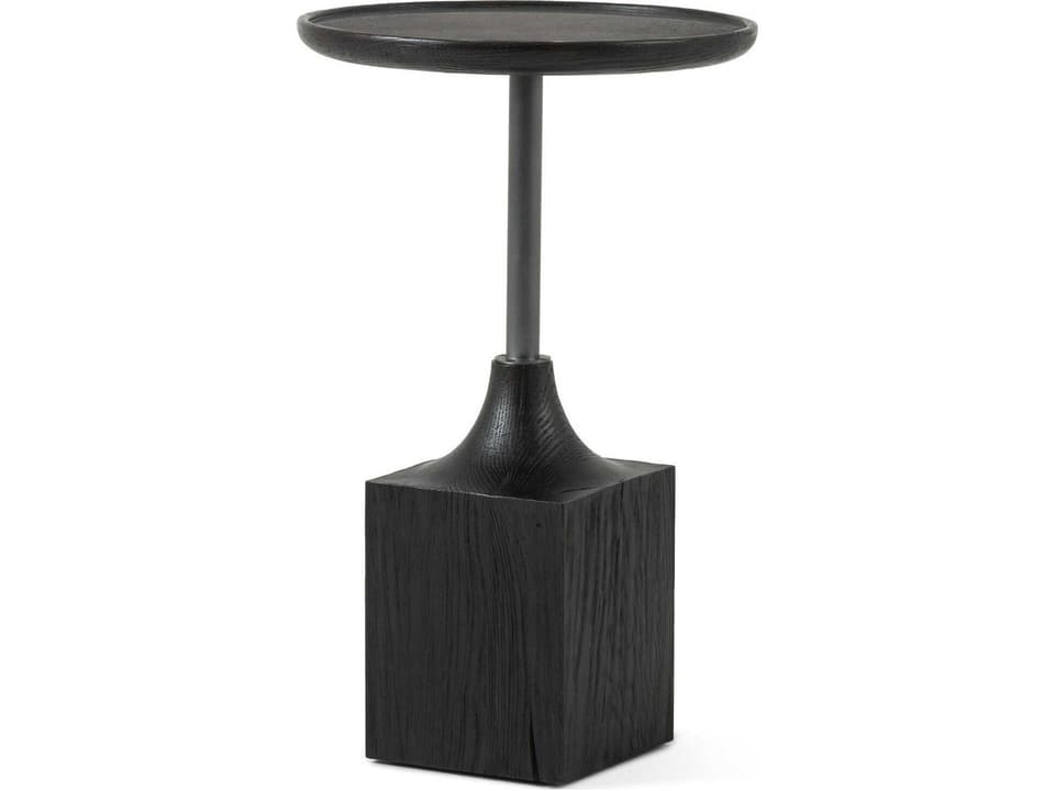 Hughes Brunswick Round End Table with Bluestone Top