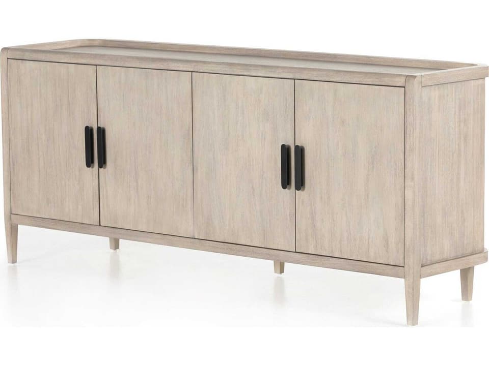 Callahan Arlo 75" Mahogany Wood Ash Grey Black Sideboard