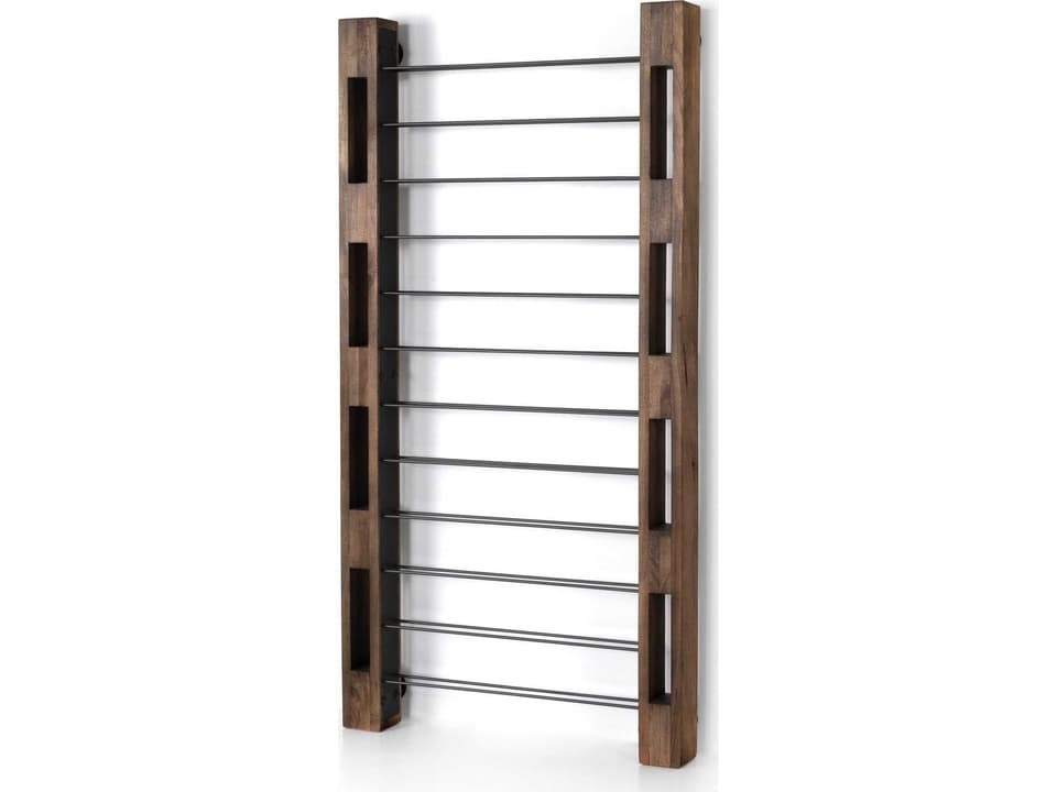 Ortega Wine Rack Wall-Mountable Smoked Mango