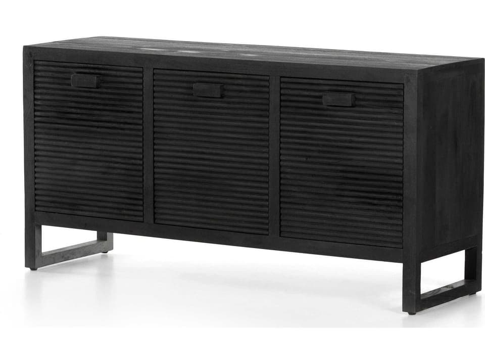 Lorne Media Console Maya Dark Reeded Mango Wood