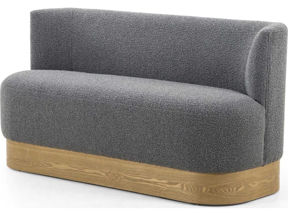 Krista Dining Bench Grayson Charcoal Boucle