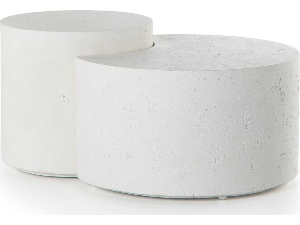 Meza Nesting Coffee Table Constantine Textured White