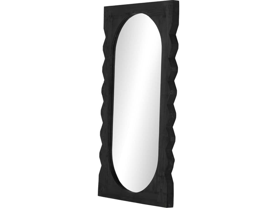 Maya Aldrik Black Reclaimed Pine Floor Mirror
