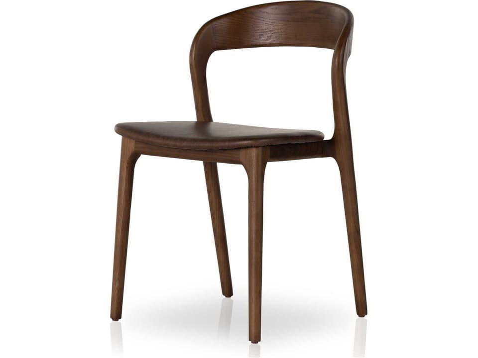 Amare Upholstered Dining Side Chair in Sonoma Coco Leather and Ash