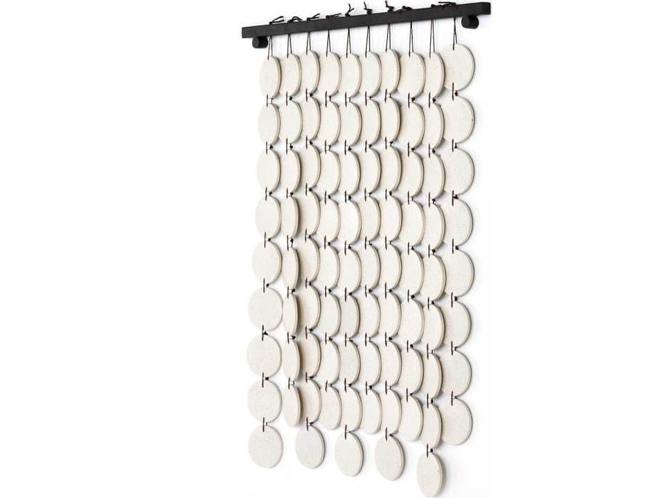Marlow Ceramic Wall Hanging Textured Geometric Decor