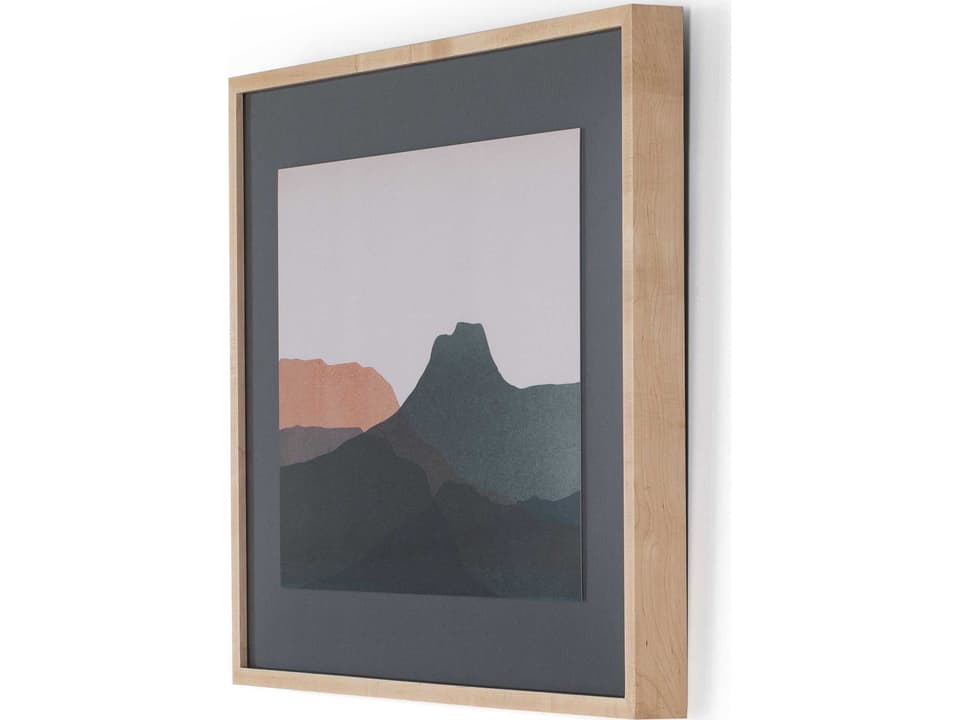 Art Studio Landscape 1 Print by Kelly Colchin in Natural Maple