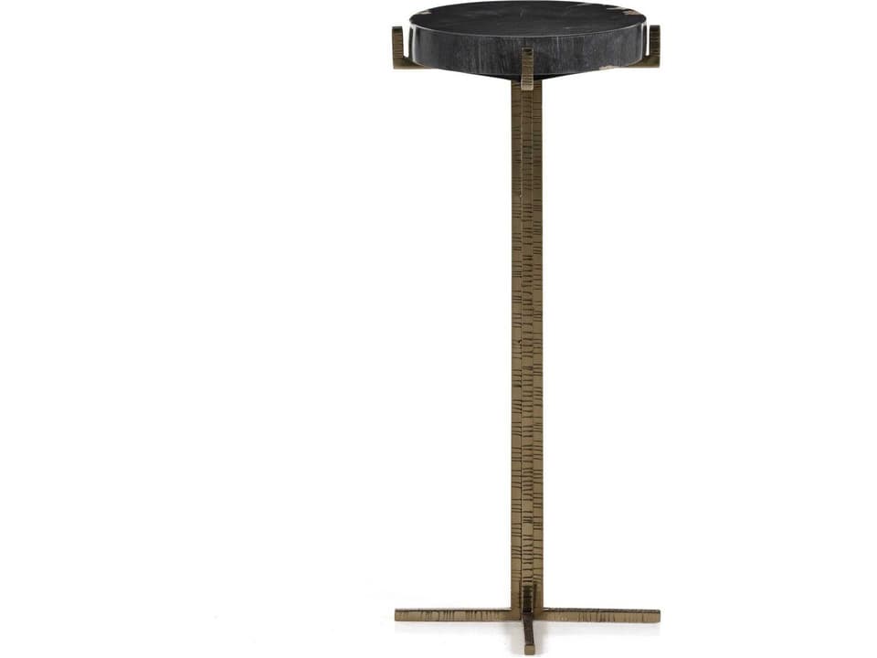 Palu Jonty Round End Table Petrified Wood
