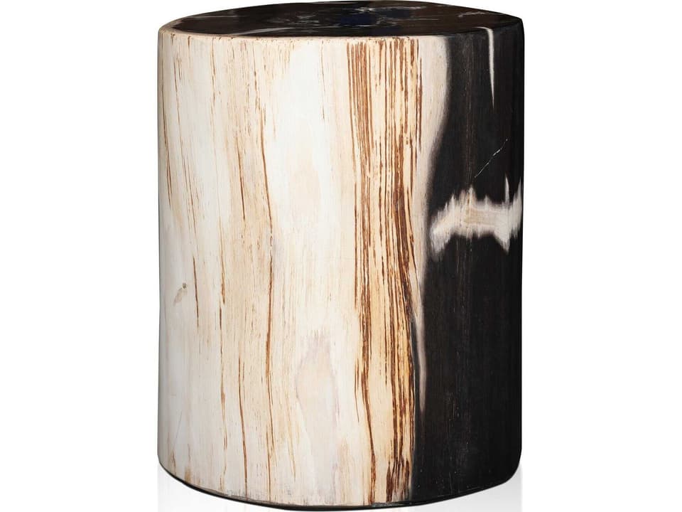 Globetrotter Kos Light Petrified Wood Round End Table