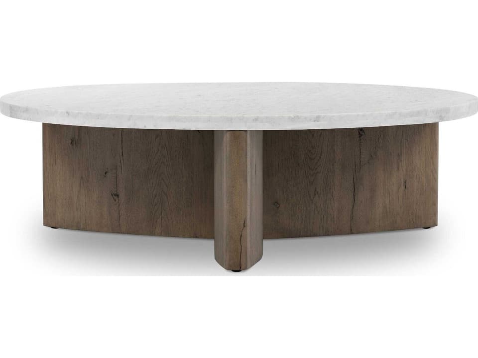Bina Toli Italian White Marble Coffee Table